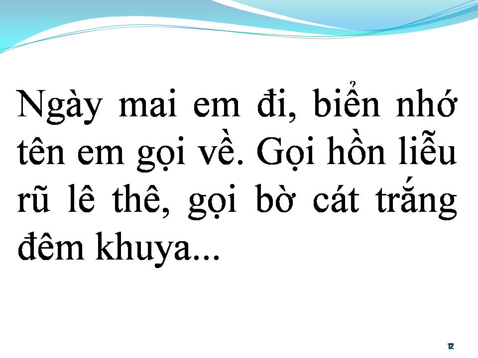 Lời bài hát BIỂN NHỚ
