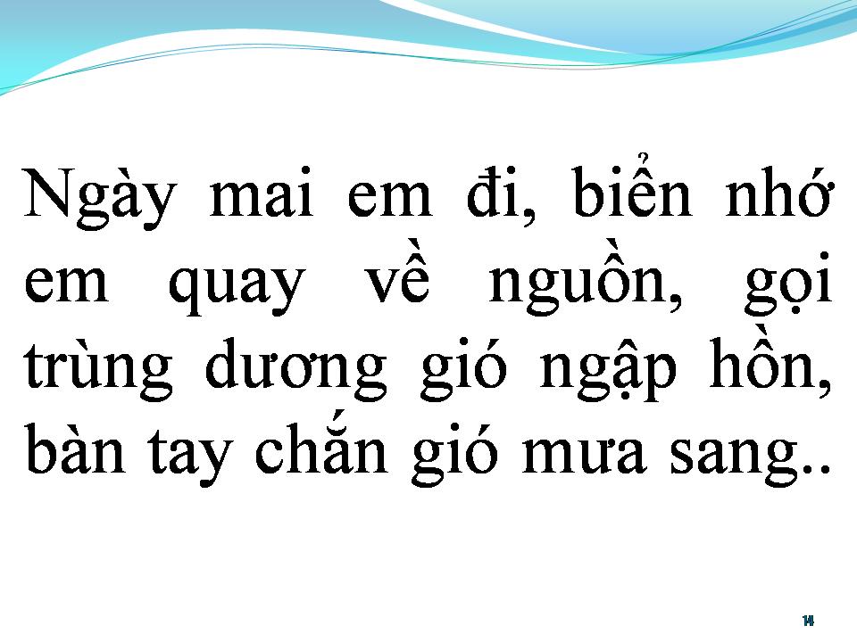Lời bài hát BIỂN NHỚ