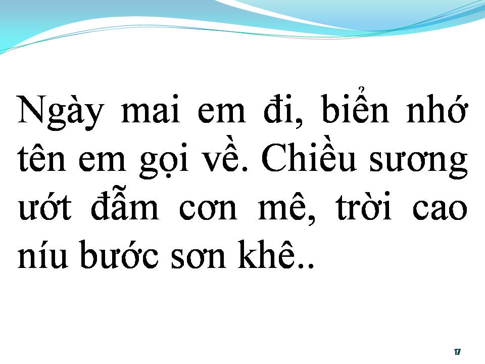 Lời bài hát BIỂN NHỚ