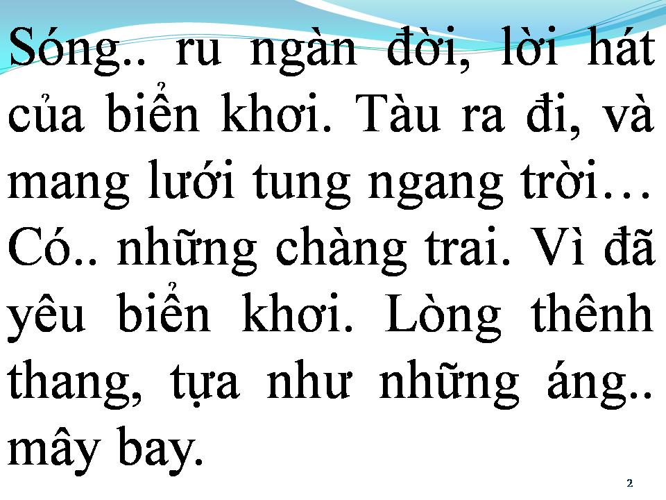 Lời bài hát BIỂN SÁNG