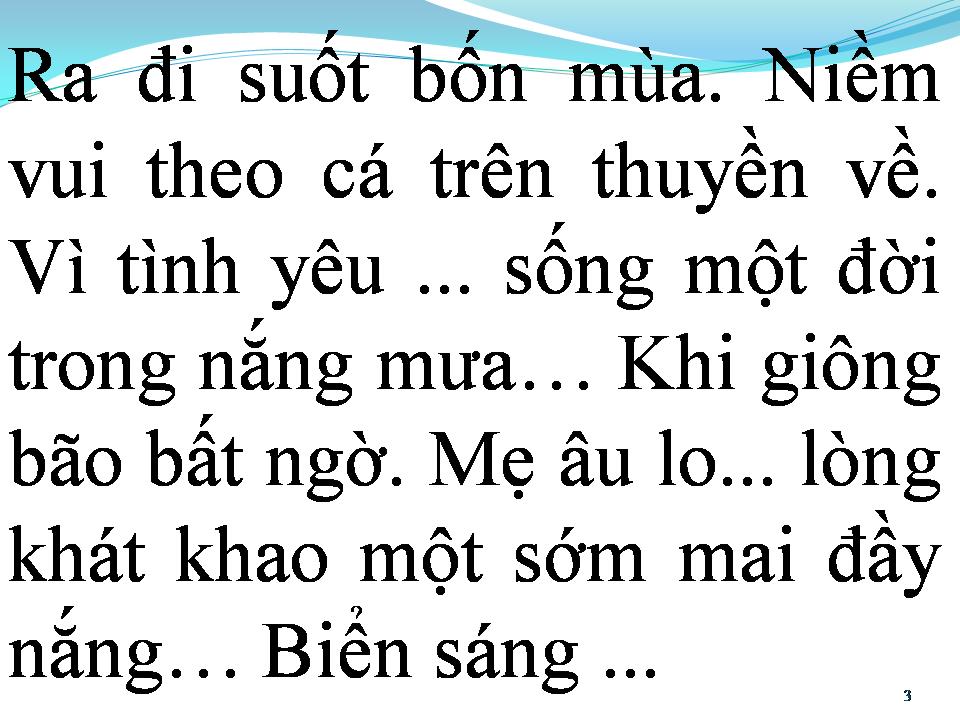 Lời bài hát BIỂN SÁNG