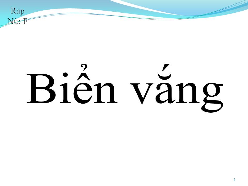 Lời bài hát BIỂN VẮNG
