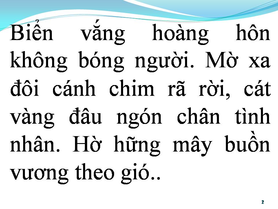 Lời bài hát BIỂN VẮNG