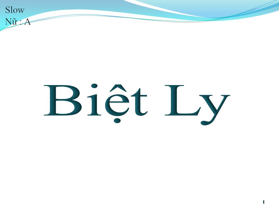 Lời bài hát BIỆT LY