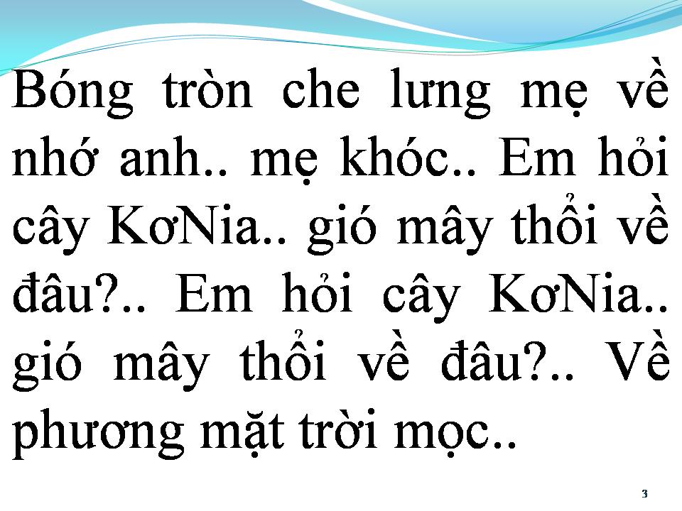 Lời bài hát BÓNG CÂY KƠ NIA