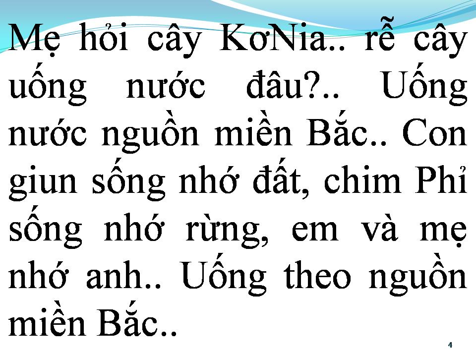 Lời bài hát BÓNG CÂY KƠ NIA