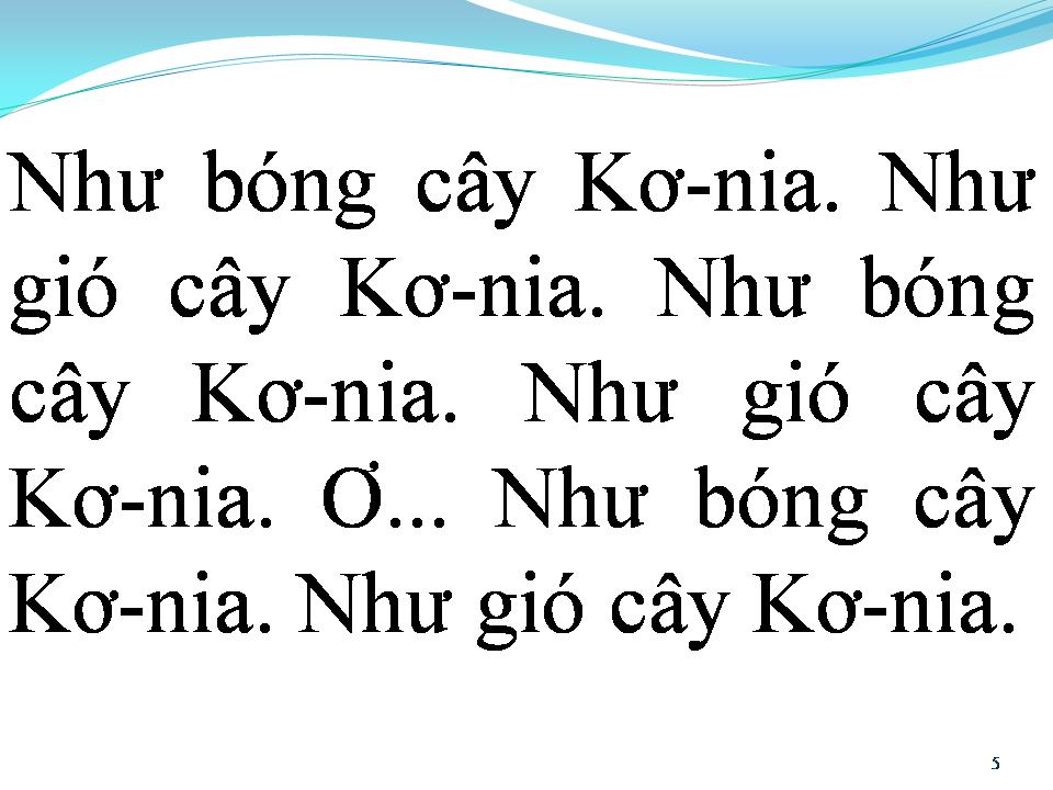 Lời bài hát BÓNG CÂY KƠ NIA