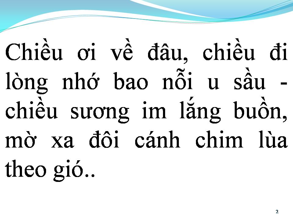 Lời bài hát BÓNG CHIỀU TÀ