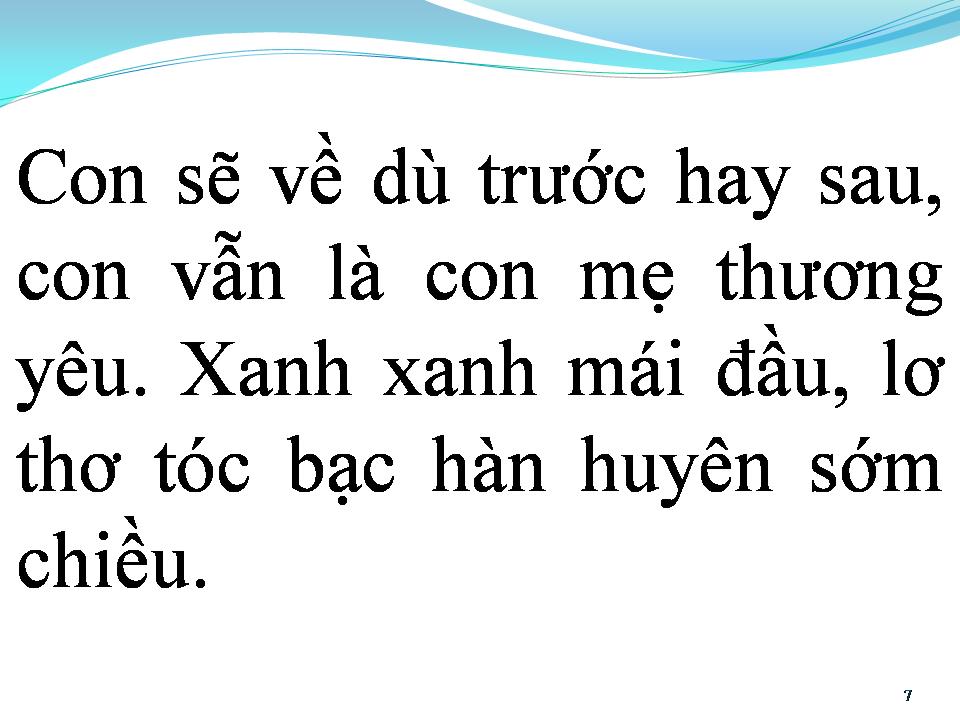 Lời bài hát BÓNG DÁNG MẸ HIỀN