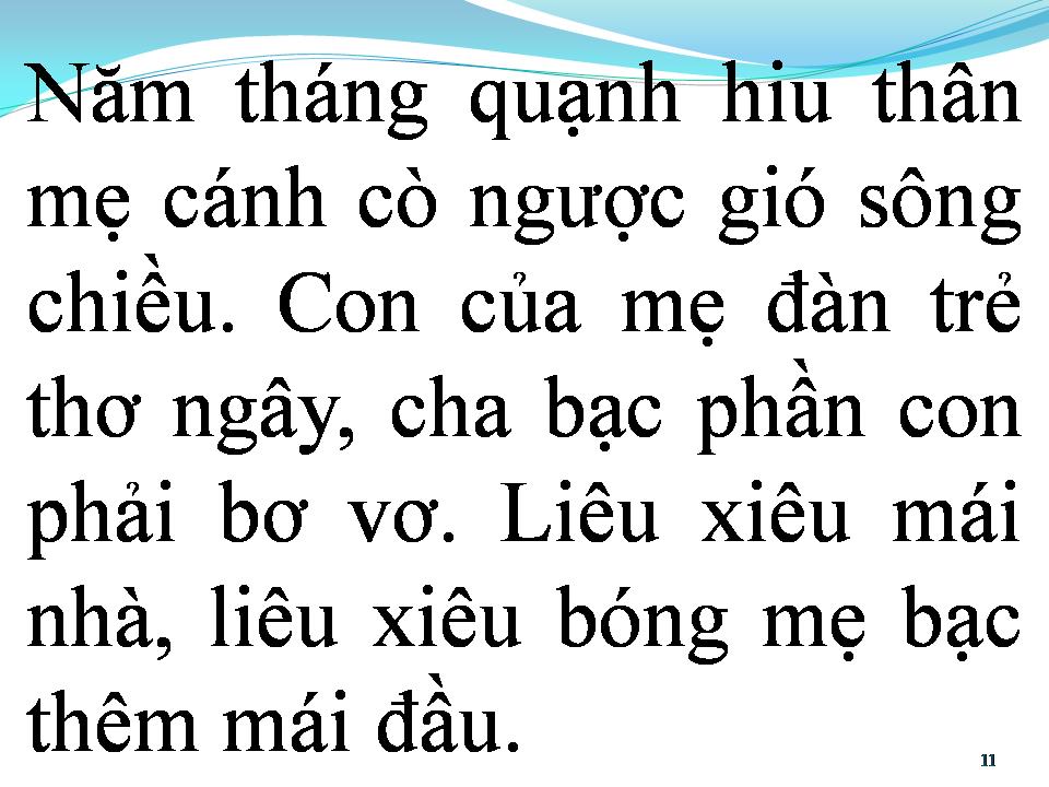 Lời bài hát BÓNG DÁNG MẸ HIỀN