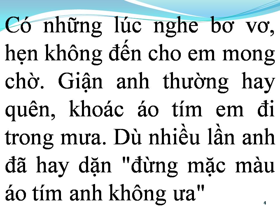 Lời bài hát BỐN MÀU ÁO
