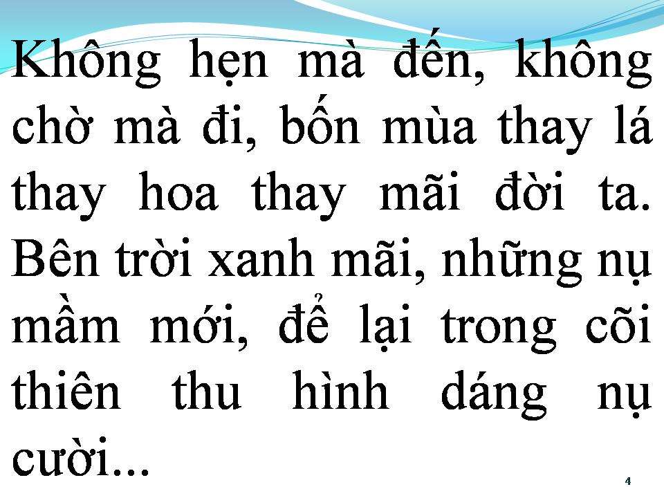 Lời bài hát BỐN MÙA THAY LÁ