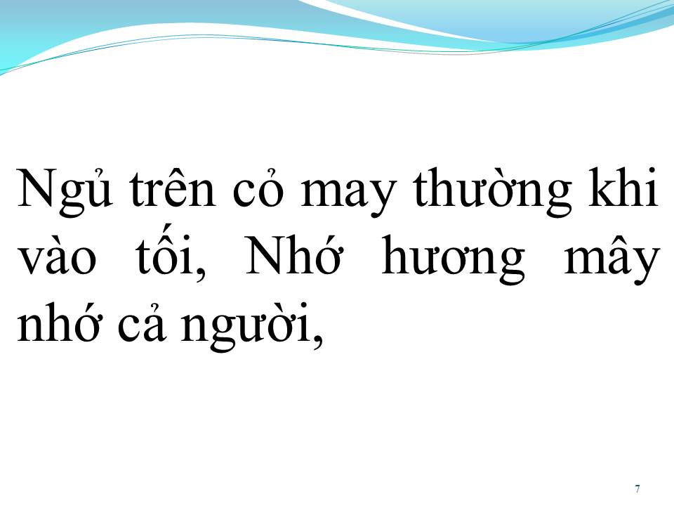 Lời bài hát BÔNG CỎ MÂY