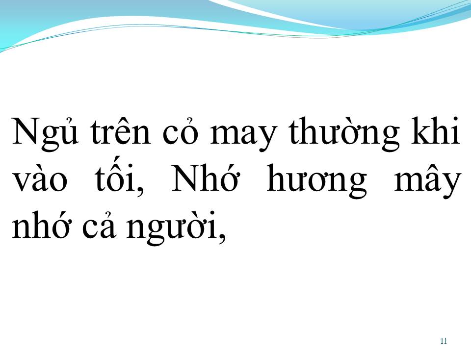 Lời bài hát BÔNG CỎ MÂY