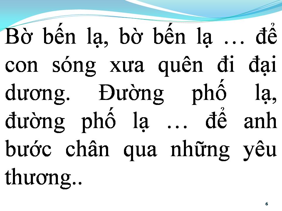 Lời bài hát BỜ BẾN LẠ