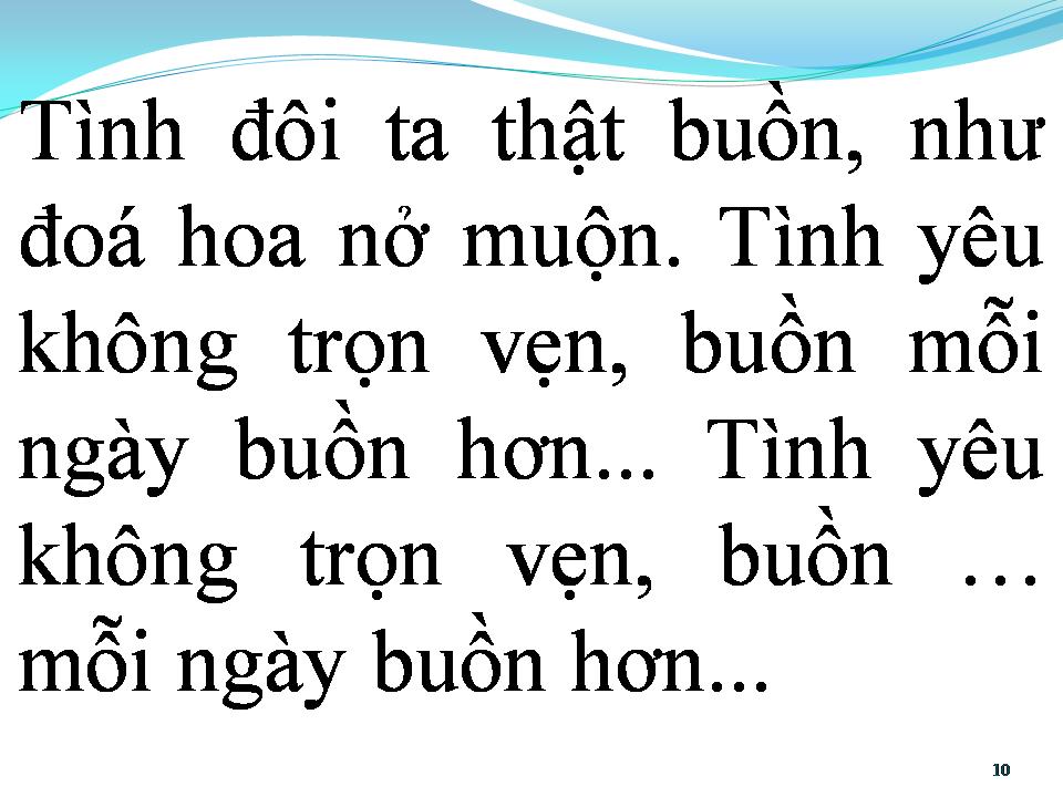 Lời bài hát BUỒN