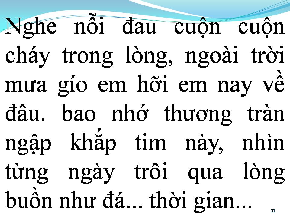 Lời bài hát BUỒN NHƯ ĐÁ THỜI GIAN