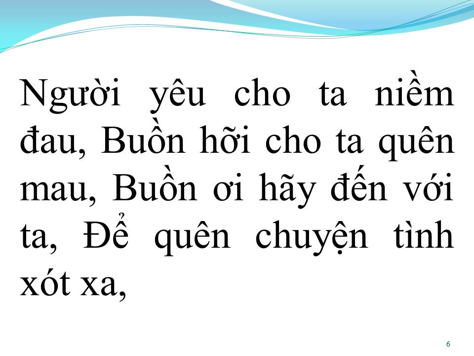 Lời bài hát BUỒN ƠI CHÀO MI