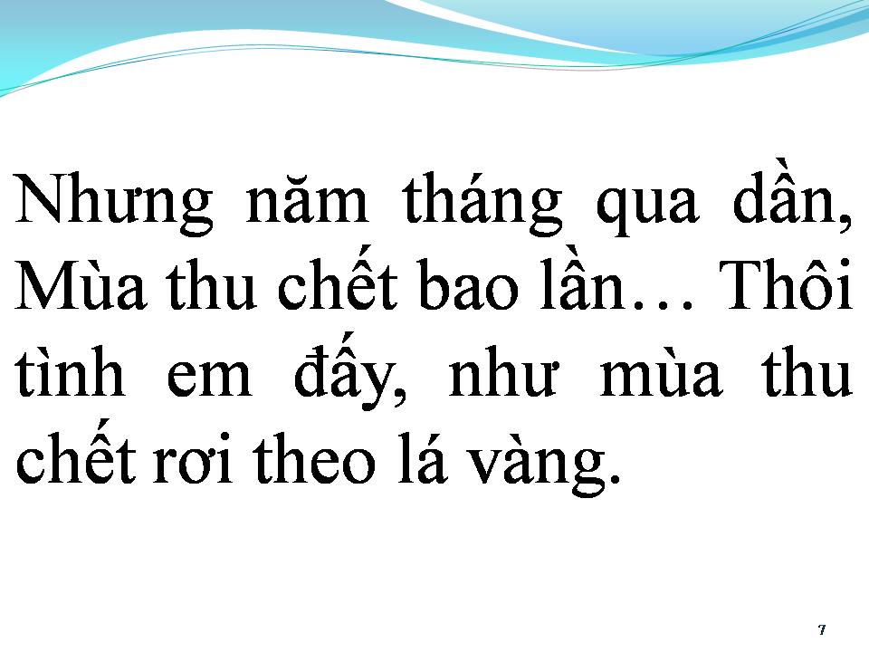 Lời bài hát BUỒN TÀN THU