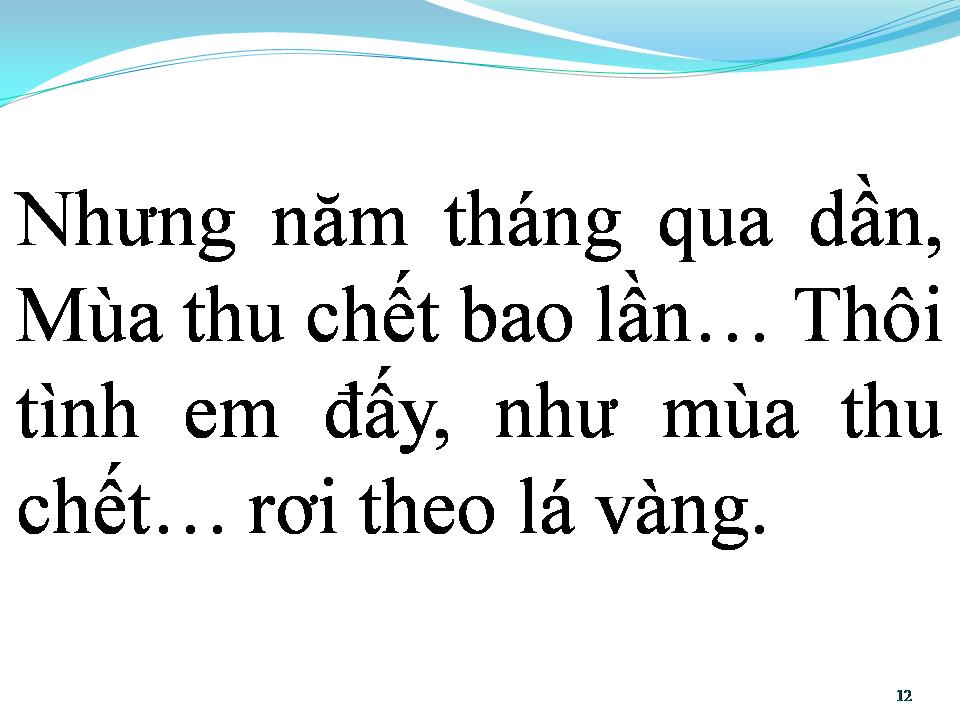Lời bài hát BUỒN TÀN THU