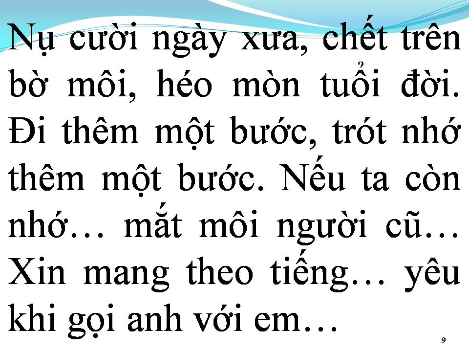 Lời bài hát BUỒN TRONG KỶ NIỆM