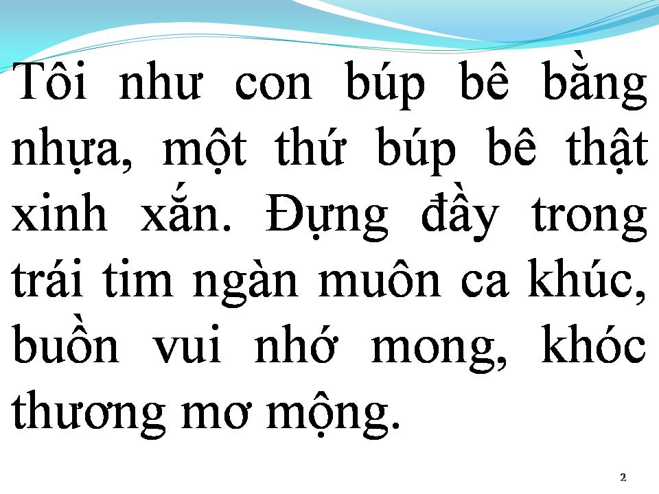 Lời bài hát BÚP BÊ KHÔNG TÌNH YÊU
