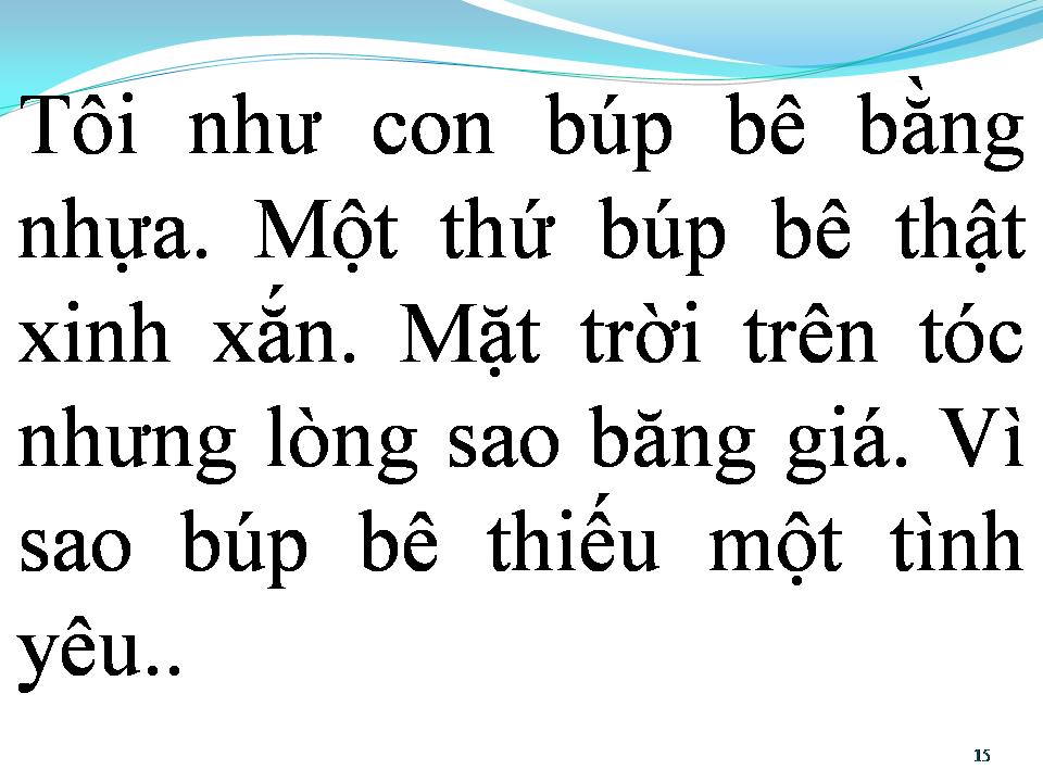 Lời bài hát BÚP BÊ KHÔNG TÌNH YÊU