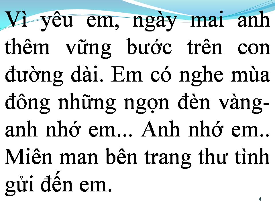 Lời bài hát BỨC THƯ TÌNH ĐẦU TIÊN