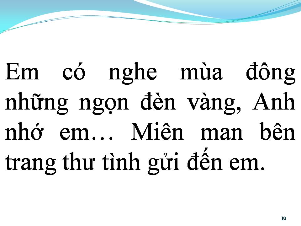 Lời bài hát BỨC THƯ TÌNH ĐẦU TIÊN