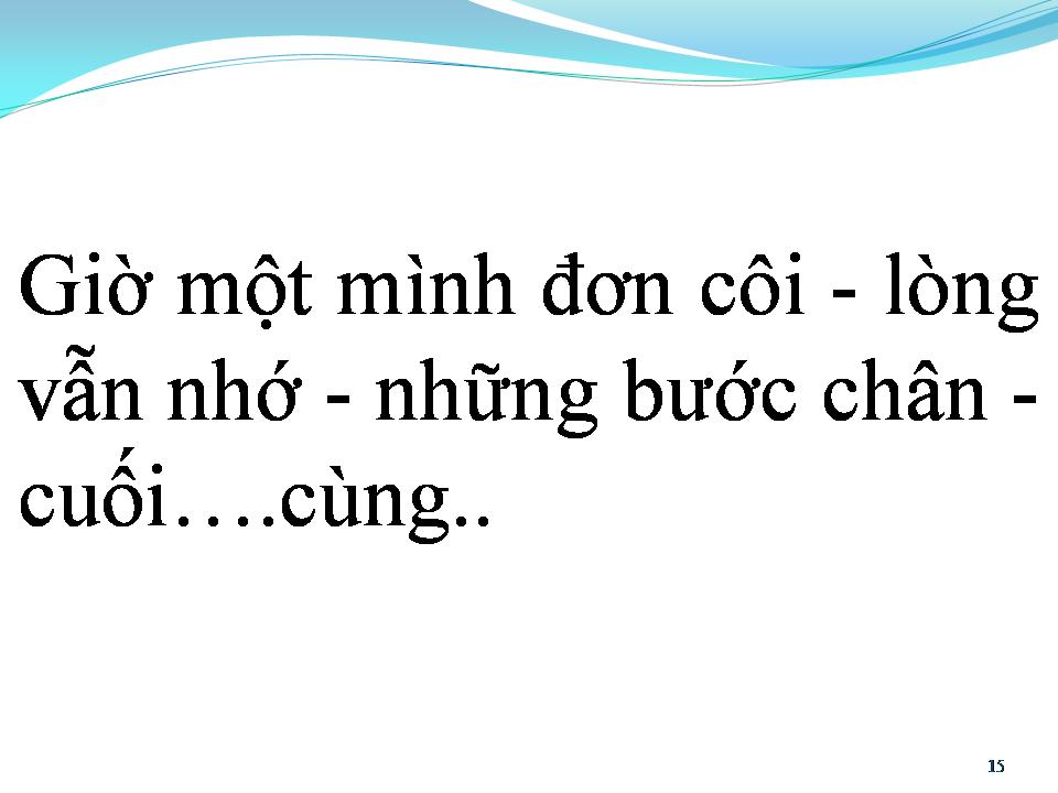 Lời bài hát BƯỚC CHÂN CUỐI CÙNG
