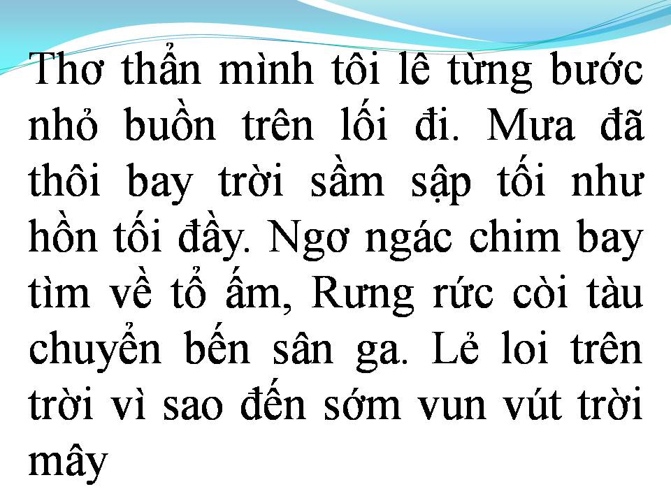 Lời bài hát GA CHIỀU PHỐ NHỎ