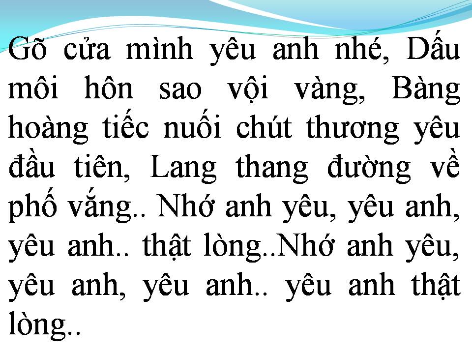 Lời bài hát GÕ CỬA TÌNH YÊU