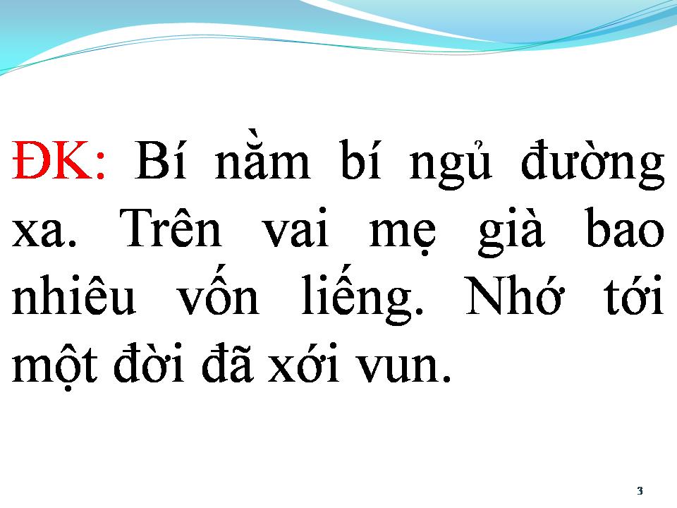 Lời bài hát BÀ MẸ Ô LÝ