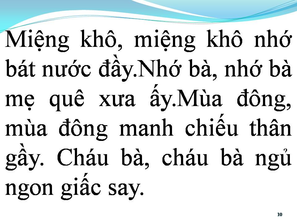 Lời bài hát BÀ MẸ QUÊ