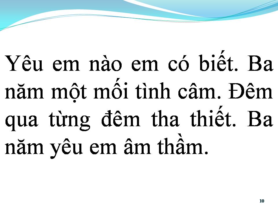 Lời bài hát BA NĂM TA YÊU EM ÂM THẦM