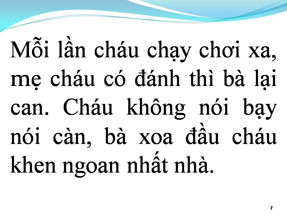 Lời bài hát BÀ ƠI CHÁU RẤT THƯƠNG BÀ