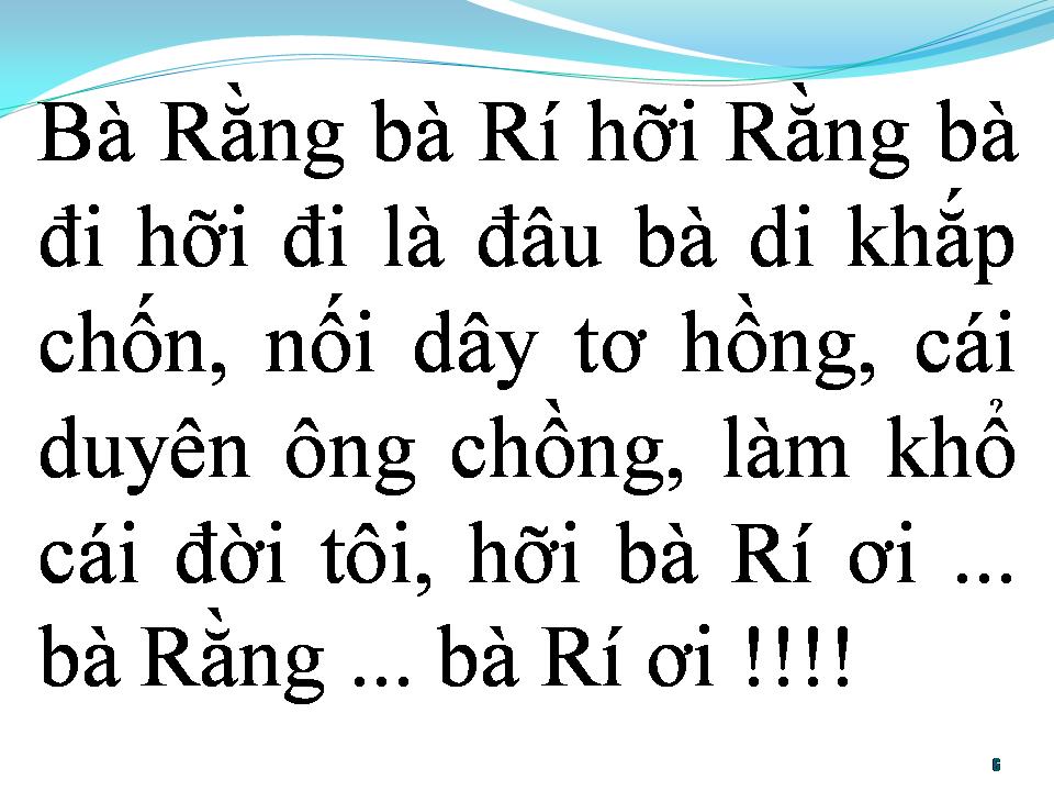 Lời bài hát BÀ RẰNG BÀ RÍ