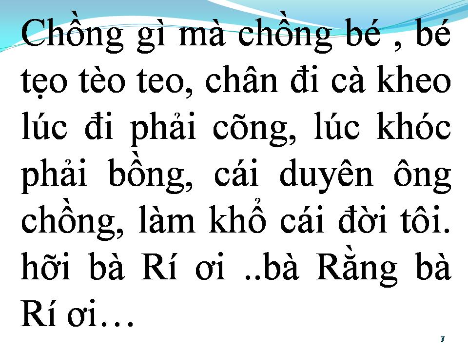 Lời bài hát BÀ RẰNG BÀ RÍ