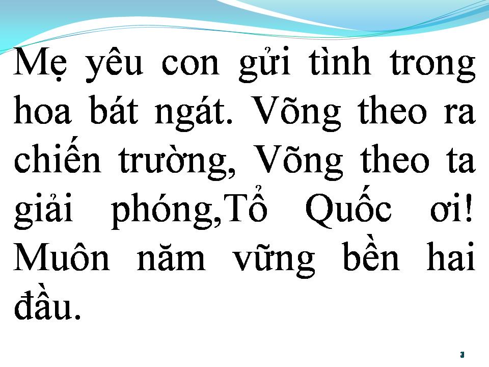 Lời bài hát BÀI CA BÊN CÁNH VÕNG