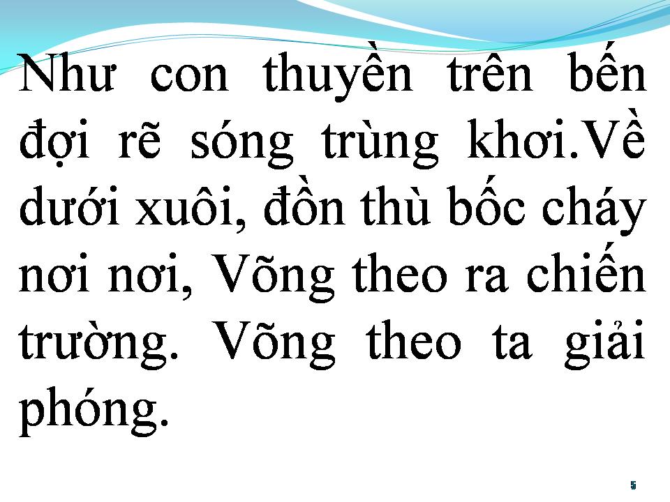 Lời bài hát BÀI CA BÊN CÁNH VÕNG