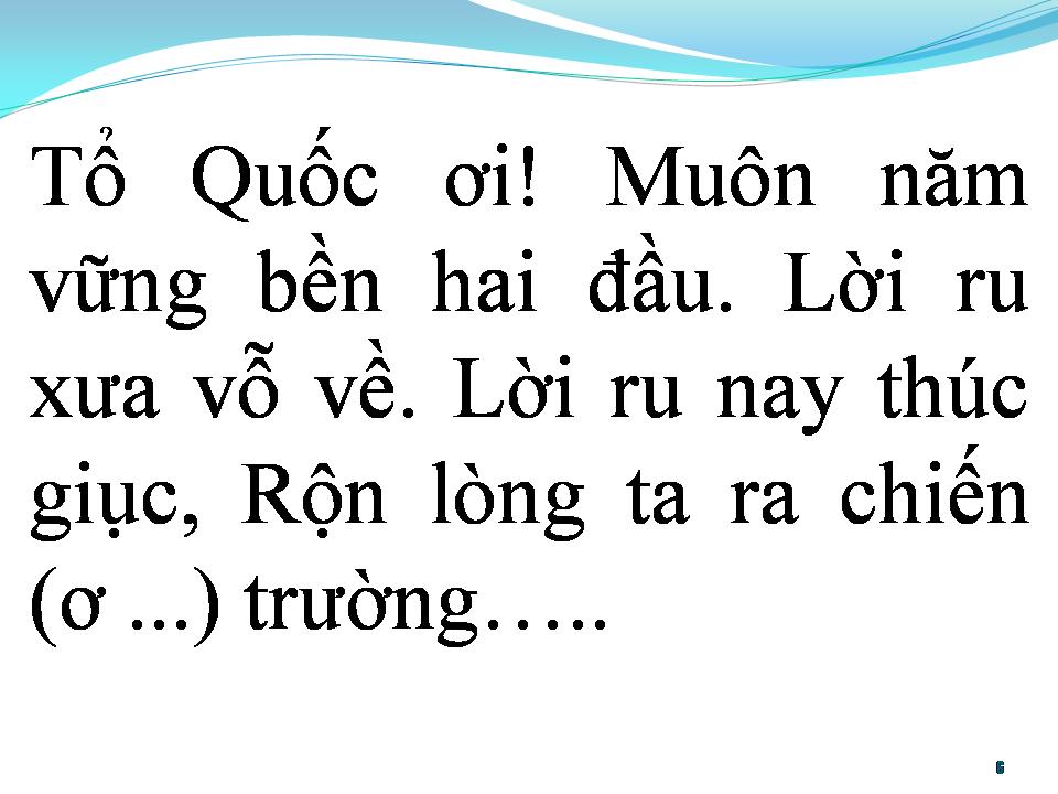 Lời bài hát BÀI CA BÊN CÁNH VÕNG