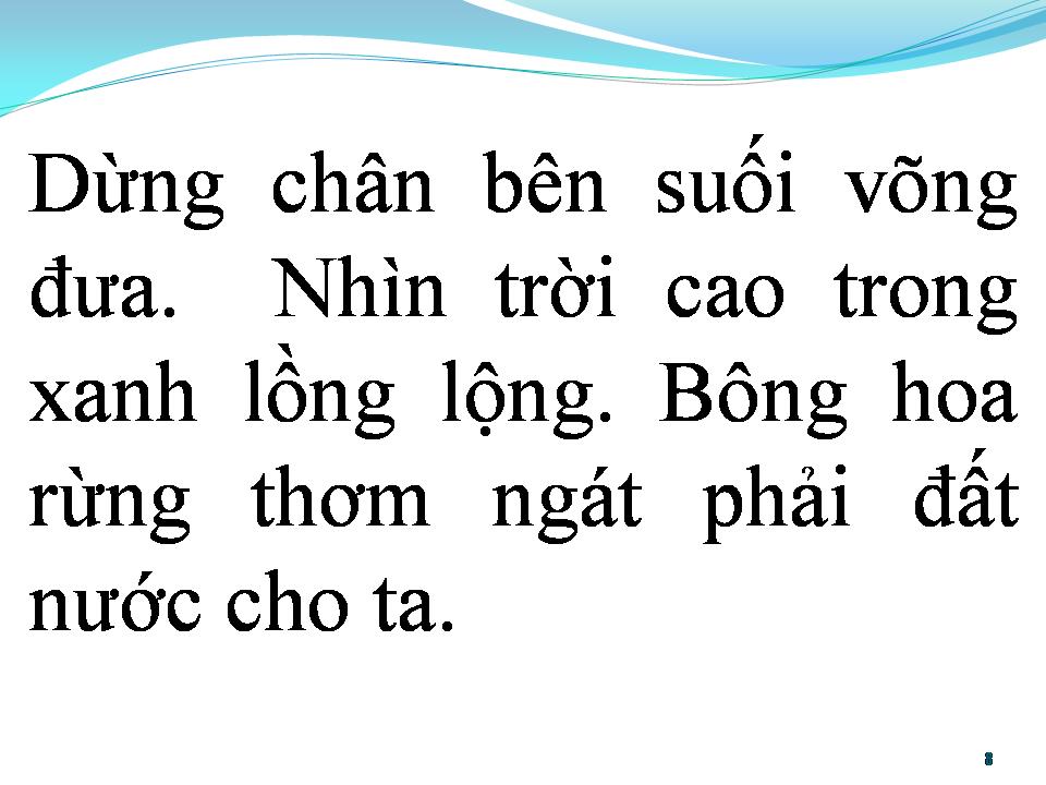 Lời bài hát BÀI CA BÊN CÁNH VÕNG
