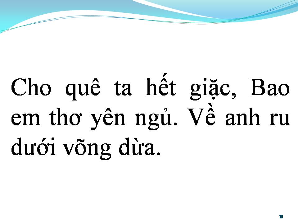Lời bài hát BÀI CA BÊN CÁNH VÕNG