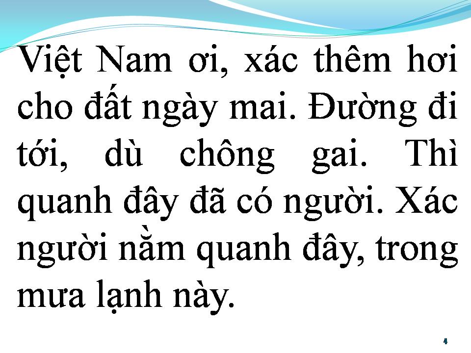 Lời bài hát BÀI CA DÀNH CHO NHỮNG XÁC NGƯỜI