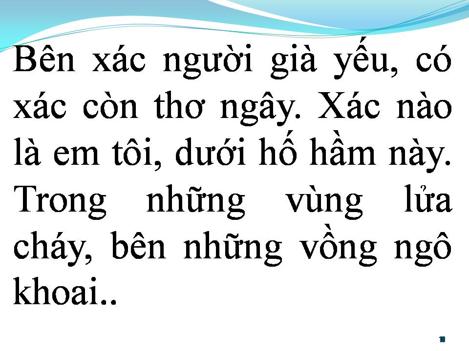 Lời bài hát BÀI CA DÀNH CHO NHỮNG XÁC NGƯỜI