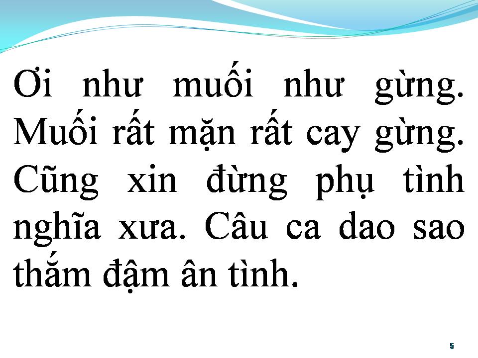 Lời bài hát BÀI CA DAO CHO EM