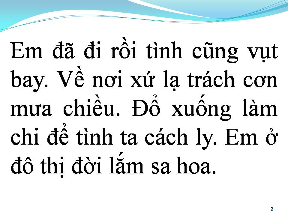Lời bài hát BÀI CA DAO XÓT XA
