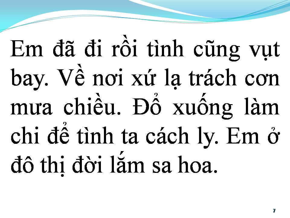 Lời bài hát BÀI CA DAO XÓT XA
