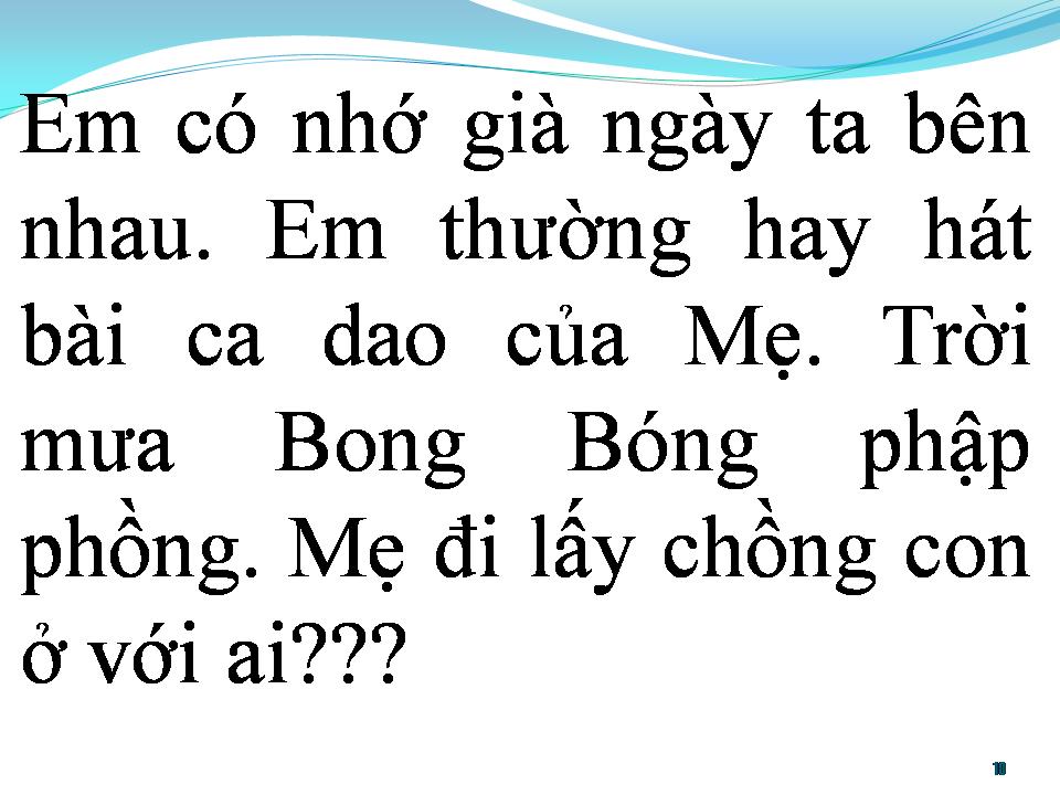 Lời bài hát BÀI CA DAO XÓT XA