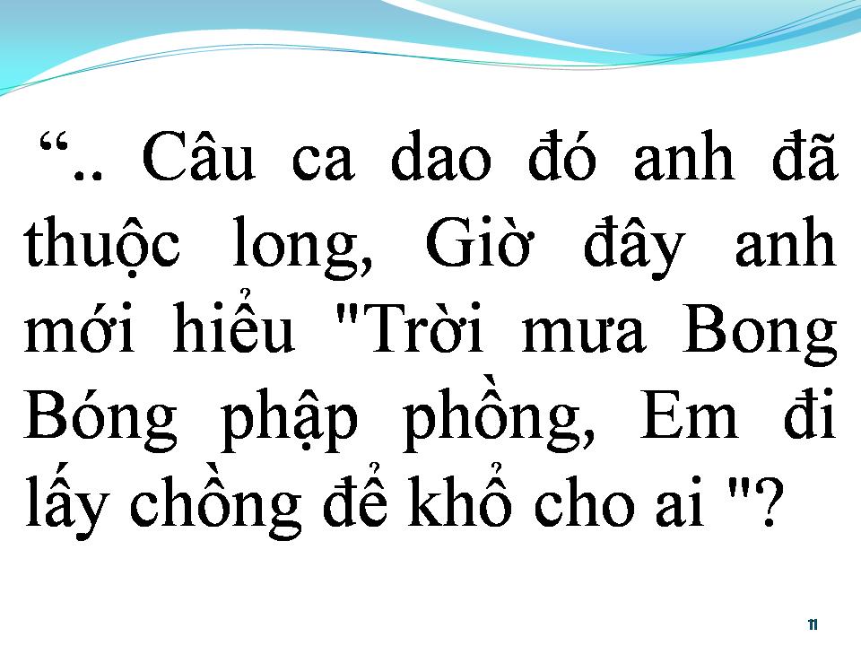 Lời bài hát BÀI CA DAO XÓT XA